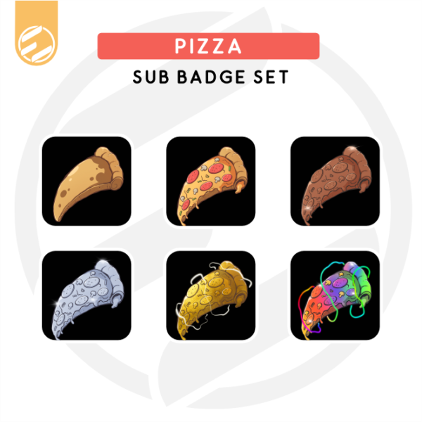 Pizza Sub Badge Set