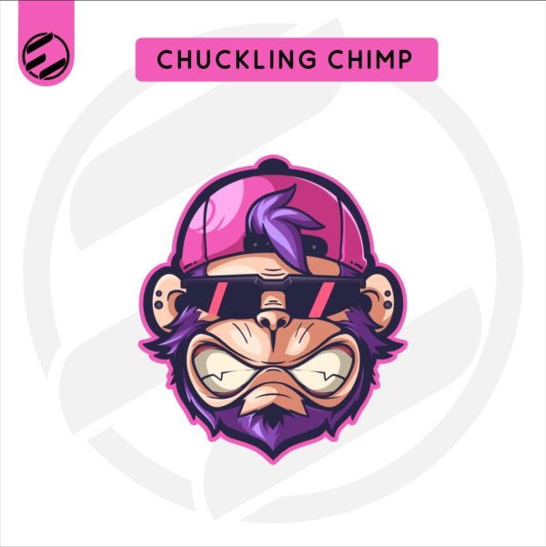 Chuckling Chimp Mascot Logo