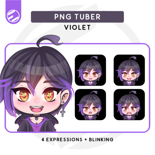 PNGtuber Adoptable - Violet [ 1 of 1 ]