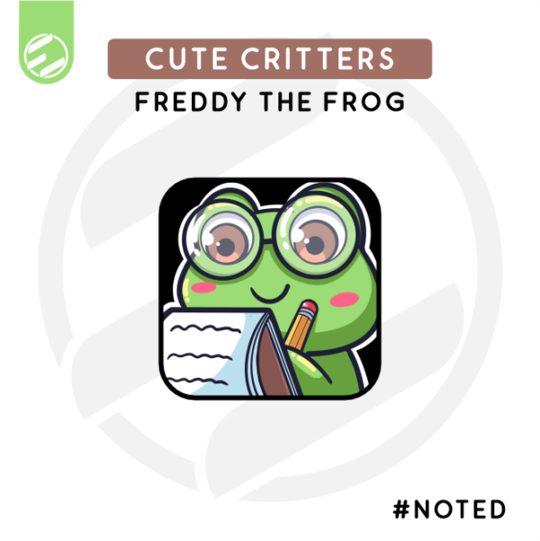 Cute Critters - Freddy the Frog “Noted” Emote