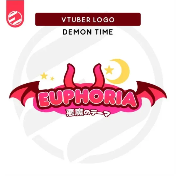 Demon Time – Customizable VTuber Logo for Twitch & YouTube