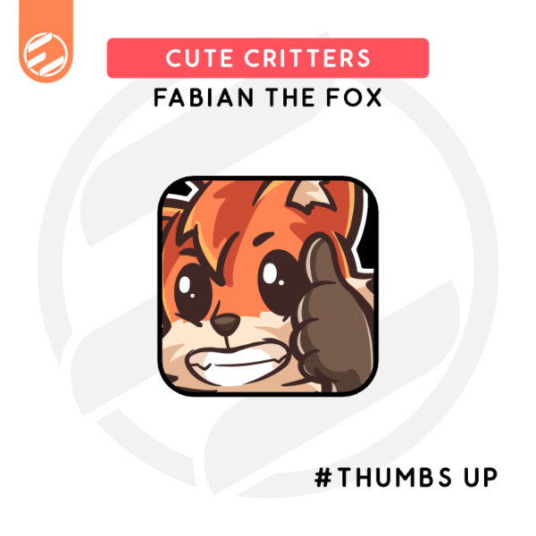 Cute Critters – Fabian the Fox "Thumbs Up" Twitch Emote